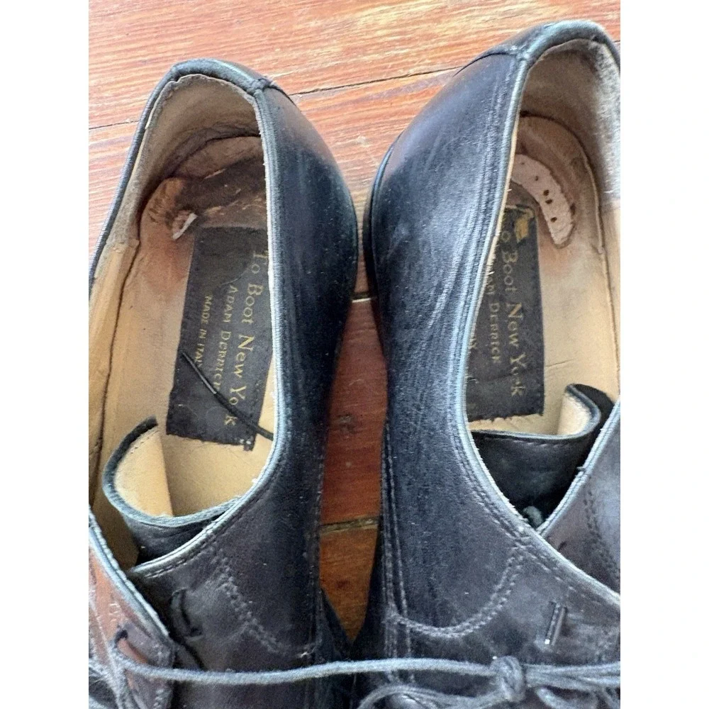 To Boot New York Adam Derrik Plain Black Leather Oxford - Size 11
